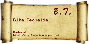 Bika Teobalda névjegykártya